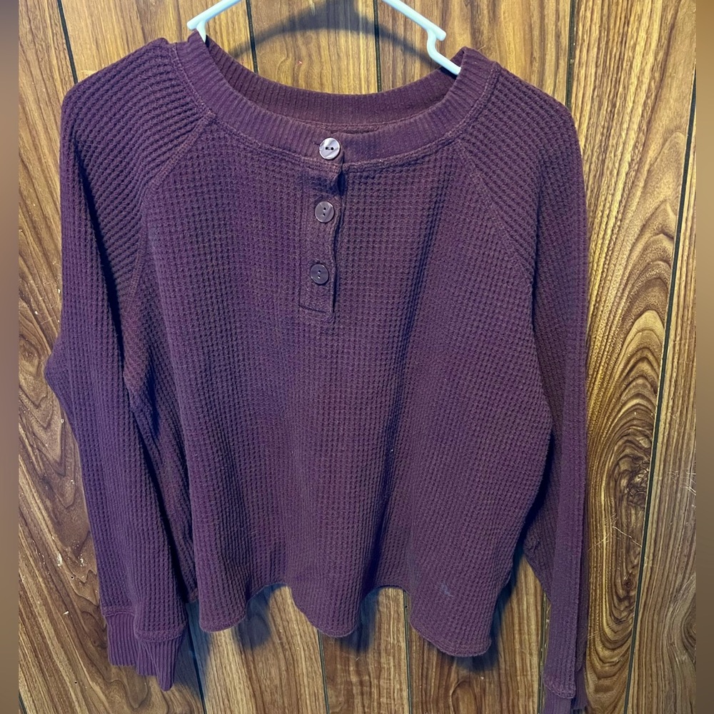 Old Navy Women’s Waffle Knit Henley